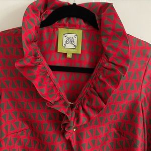 Elizabeth McKay Silk Ruffle Collar Blouse